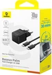 Зарядное устройство Baseus Palm Fast Charger USB-C 30W (USB-C to USB-C 60W Cable) Black (P10111605113-01) - изображение 5