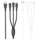 Кабель USB Borofone BX71 3-in-1 IP+Micro+USB - Type C 2A 1m Black - изображение 2