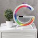 Настольная смарт лампа G2388 ночник с беспроводной зарядкой Qi и Bluetooth колонкой RGB подсветкой 270х80х235 мм для дома и рабочего пространства многофункциональное устройство для освещения и развлечений с современной системой управления режимами - изображение 6