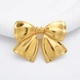 Брошь из стали BROCHE бижутерия Модерн Бант золотистая BRBF114988 - изображение 2
