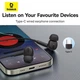 Навушники Type-C з мікрофоном провідні Baseus Enock In-Ear Noise Isolation (Type-C, DAC, 1.1 m). Black - зображення 6