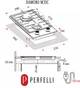 Варильна поверхня газова Domino Perfelli DIAMOND M39C NERO - зображення 3