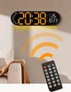 Часы Deepfox DS-5509 LED цифровые электронные настенные/настольные Будильник Дата Температура 43х12см оранжевый - изображение 1