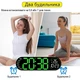 Годинник Deepfox DS-5509 LED цифровий електронний настінний/настільний Будильник Дата Температура 43х12см зелений - зображення 5