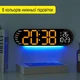 Часы Deepfox DS-5509 LED цифровые электронные настенные/настольные Будильник Дата Температура 43х12см оранжевый - изображение 4