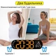 Часы Deepfox DS-5509 LED цифровые электронные настенные/настольные Будильник Дата Температура 43х12см оранжевый - изображение 5