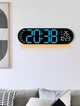 Годинник Deepfox DS-5509 LED цифровий електронний настінний/настільний Будильник Дата Температура 43х12см синій - зображення 15
