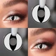 Линзы цветные без диоптрий белые Cat Eye + контейнер для хранения - изображение 4