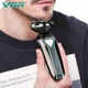 Электробритва VGR V323 мужская роторная аккумуляторная для сухого и влажного бритья 8 Вт с LED дисплеем и тремя плавающими головками для быстрого и комфортного ухода за лицом и шеей с влагозащитой IPX6 и USB зарядкой - изображение 3