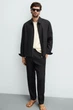 Куртка сорочка Zara льон чорний 8281/002/800 L - изображение 8
