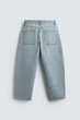 Джинси Zara Wide Tapered вільні укорочені блакитний 9794/360/406 30 - изображение 8