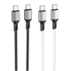 Кабель для заряджання Borofone BX83 Famous Silicone Type-C to Type-C підтримка зарядки 60W (20V / 3A) 1m White - зображення 2