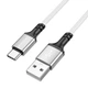 Кабель USB Borofone BX83 Silicone передачі даних USB на Type-C 1m 3A Black - зображення 6