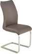 Zestaw krzeseł Halmar OPAL metal szczotkowany / ekoskóra szara 2 szt (5905248134058) - obraz 1