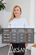 Женская футболка для летнего сезона из хлопка, оверсайз, однотонная, с круглым вырезом Aksan 26.5.18 48(XL) Голубая - изображение 4