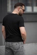 Мужская базовая футболка Intruder с V-образным вырезом и коротким рукавом хлопковая повседневная чёрная/2XL - изображение 3