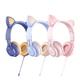 Наушники с кошачьими ушками Hoco W36 Cat ear накладные с микрофоном, 3.5мм штекер, кабель 1.2м Blue - изображение 2