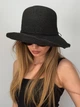 Капелюх панама жіноча з великим полем One size чорна - изображение 4