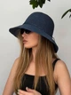 Капелюх панама жіноча з великим полем One size синя - изображение 2