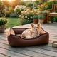 Уличная лежанка для маленьких собак BOSYAK Outdoor Waterproof 65x50 Коричневая (4-6 кг) - изображение 2