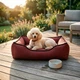 Уличная лежанка для маленьких собак BOSYAK Outdoor Waterproof 65x50 Бордовая (4-6 кг) - изображение 1