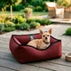 Уличная лежанка для маленьких собак BOSYAK Outdoor Waterproof 50x45 Бордовая (4-6 кг) - изображение 1