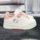 Кросівки дитячі для дівчинки Ok Shoes білі з рожевим еко-шкіра демісезонні 35р (20,5 см) 7173 - зображення 4