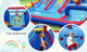 Надувний аквапарк Costway Fun Kids 6-в-1: гірка, басейн, скеледром, водяні гармати, батут, без вентилятора - зображення 7