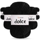 Упаковка YarnArt Dolce, Черный №742, 5шт - 5 мотков по 100 г 120 м, плюшевая пряжа для игрушек, пледов и аксессуаров, 100% микрополиэстер - изображение 1