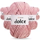 Упаковка YarnArt Dolce, Сухая роза №769, 5шт - 5 мотков по 100 г 120 м, плюшевая пряжа для игрушек, пледов и аксессуаров, 100% микрополиэстер - изображение 1