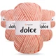Упаковка YarnArt Dolce, Розовый №764, 5шт - 5 мотков по 100 г 120 м, плюшевая пряжа для игрушек, пледов и аксессуаров, 100% микрополиэстер - изображение 1