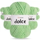 Упаковка YarnArt Dolce, Салатовый №850, 5шт - 5 мотков по 100 г 120 м, плюшевая пряжа для игрушек, пледов и аксессуаров, 100% микрополиэстер - изображение 1