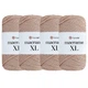 Упаковка YarnArt Macrame XL, Темный беж №131, шнур полиэстеровый 3мм, 4шт, для сумок, макраме и декора - 130 м/250 г, 4 мотка - изображение 1