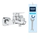 Змішувач для ванної одноважільний із коротким виливом GROHE QuickFix Dice хром латунь BF101872VC - зображення 7