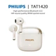 Philips TAT1420 — бездротові TWS навушники з AI-мікрофоном, Bluetooth 6.0 та 18 годинами автономностіі - зображення 2