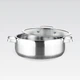 Кастрюля из нержавеющей стали с крышкой Maestro Shallow 22 см, 2 л (MR-3514-22) - изображение 3