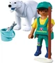 Набір іграшок Playmobil Animals and Friends Zoo: Полярний ведмідь і доглядач 72090 (4008789720900) - зображення 2