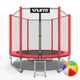 Батут детский Atleto 312 см с сеткой и лестницей красный (42400474) - изображение 1