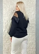 Джемпер з люрексом, фатином та кристалами чорний di classe M-XL 24-2781 - изображение 7