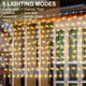 LED гирлянда-бурульки 3×1 м - теплый каскадный свет, создающий атмосферу праздника где угодно на батарейках - изображение 4