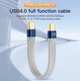 Кабель Type-c - Type-c Usb 4.0 Type-C Gen2 40Gbps 8K @ 60Hz 240W AV audio video 13см SmartG Дата кабель Білий - зображення 4