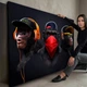 Картина на полотні поп-арт три мавпи в офіс 60х90 см - «Monkey Gang» - изображение 5