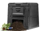 Компостер садовий пластиковий Keter E-Composter 470 л з основою (дном) (17186362) Чорний - зображення 1