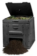 Компостер садовий пластиковий Keter E-Composter 470 л з основою (дном) (17186362) Чорний - зображення 6