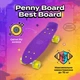 Скейт пенні борд Best Board 55 см зі світними PU колесами 6 см, ABEC-7, до 70 кг Фіолетовий - зображення 1