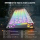 Механічна клавіатура на магнітних світчах з Hot Swap Attack SHARK R68 HE Carbon Fiber Rapid Trigger, 66key, RGB, 8K, Win/Mac OS, УКР/АНГЛ, Ice Ninja/Біла (R68IN) - зображення 10