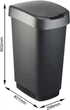 Контейнер для мусора Rotho Twist 50 л (17545) Черный - изображение 2