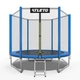 Батут детский Atleto 252 см с сеткой и лестницей синий (42400442) - изображение 1
