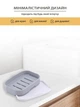 Мильниця з піддоном для води настінна і настільна самоклеюча VMHouse на липучці зі зливом для ванної та кухні пластикова білий (0049-0001) - зображення 10