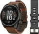 Смарт-часи Garmin Fenix ​​8 Pro 47 mm AMOLED Carbon Gray DLC Titanium with Chestnut Leather Band (010-03198-40) - зображення 1